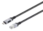 Manhattan USB-C į Gigabit Ethernet RJ45 laidas 2 m juodas/sidabrinis