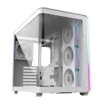 FSP M580-WP Plus Midi Tower kompiuterio korpusas, ATX, ARGB, grūdintas stiklas, baltas