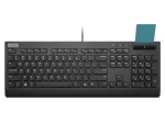 Pilno dydžio laidinė klaviatūra su kortelių skaitytuvu Lenovo Smartcard Wired II &mdash; voki&scaron;kas i&scaron;dėstymas, USB, 106 klavi&scaron;ai, juoda