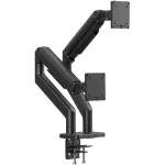 Monitor laikiklis DIGITUS Dviejų monitorių laikiklis 2&times;45 colių ekranams, spaustuvas, 2&times;20 kg, VESA 75&times;75&ndash;100&times;100, pakreipimas -20&ndash;50&deg;