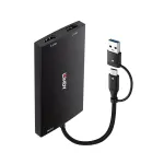 Lindy 43430 USB-C į 2x HDMI 4K60 vaizdo adapteris 0,11 m juodas