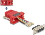 DeLOCK D-Sub 15 pin moteri&scaron;kas į RJ45 moteri&scaron;ką surinkimo rinkinys raudonas VGA RJ-45