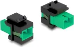 Keystone modulis DELOCK 87121 &ndash; SC adapter, plok&scaron;čios konstrukcijos, žalia/juoda, 16,5&times;27,4&times;21,9 mm