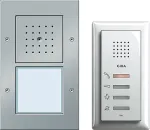Gira 049543 lauko vaizdo durų skambutis / stotelė, laidinis, IP44, aliuminis ir baltas, aliuminis/termoplastikas, AC/DC