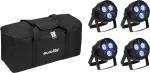 LED PAR &scaron;viestuvų rinkinys EUROLITE 20000949 4x Hybrid Spot su mink&scaron;tu krep&scaron;iu