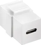 Goobay Keystone modulis USB-C jungtis, USB 3.2 Gen 2 (10 Gbit/s), balta (61262)