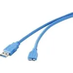USB kabelis Renkforce 1421511 &ndash; USB A tipas (vyri&scaron;kas) į Micro-USB B tipą (3.0), 30 cm
