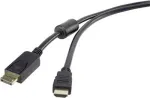 Renkforce RF-3301446 Laidinė sąsaja / lyties adapteris DisplayPort HDMI Juoda (RF-3301446)
