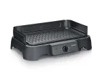 Stalinis elektrinis grilis SEVERIN PG 8595 &mdash; 2000 W, stačiakampė grotelė, juodas