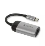 Verbatim 49146 USB-C prievadų stotelė / dokas, USB 3.2 Gen 1 Type-C, juoda, sidabrinė