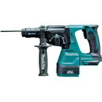 Makita DHR243Z akumuliatorinis perforatorius, 18 V, SDS-plus, be anglinių &scaron;epetėlių, 2 J, 950 apsisukimų/min, 4 700 smūgių/min, 3 darbo režimai, 3,4 kg, be akumuliatoriaus ir kroviklio, mėlynai juodas