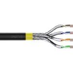 DIGITUS CAT 7A S/FTP duomenų kabelis &ndash; tiesiamas į žemę, 50 m ritė, Simplex, PE