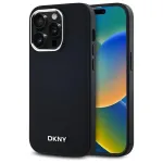 DKNY DKHMP14LPSCMCLK Kietasis dėklas, skirtas Apple iPhone 14 Pro 6,1 inch juodas, paprastas logotipas, MagSafe