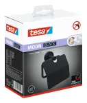 Tesa MOON BLACK tualetinio popieriaus laikiklis su dangteliu, lipnus, juodas, 1 vnt.