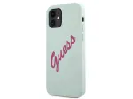 Guess Apple iPhone 12 Mini 5.4'' Vintage Fuschia Script Dangtelis Mėlynas
