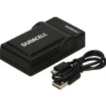 Duracell DRP5958 USB vidinis akumuliatorių kroviklis, skirtas Panasonic DMW-BNB9E &ndash; juodas &ndash; 5V