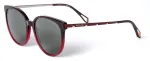 ZADIG & VOLTAIRE Moteri&scaron;ki Akiniai nuo Saulės SZV307-5506BD - Stačiakampis Acetatinis Rėmelis su UV400 Pilkais Polikarbonatiniais Lę&scaron;iais 55/19/145 mm