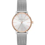 ARMANI EXCHANGE moteri&scaron;kas laikrodis AX5537 kvarcinis analoginis 36 mm nerūdijantis plienas sidabrinis