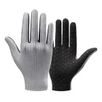 ROCKBROS Breathable Full Finger Cycling Gloves, Size M - Grey
