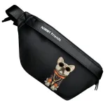 Nimmy Crossbody Bag Cool Dog with Glasses Black