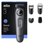 Braun BeardTrimmer 3 80789789 barzdaskutė, AC/Baterija, 20 mm, Juoda