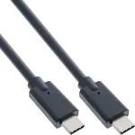 USB 3.2 Gen.2x2 laidas InLine 35701A 1m USB-C ki&scaron;tukas/ki&scaron;tukas juodas