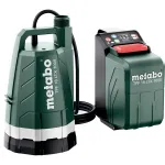 Metabo TPF 18 LTX 7000 belaidis povandeninis siurblys 7000 l/h 9 m auk&scaron;tis 18 V IPX8 (juodas/žalias, be akumuliatoriaus ir įkroviklio)
