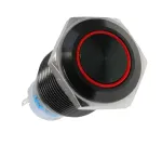 Lamptron LAMP-SW1912L-H antivandalinis perjungiklis 19 mm, Blackline, raudonas