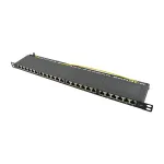 Logilink NP0063 24 prievadų Cat6A STP skydelis 19 colių 0.5U juodas