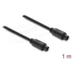 Delock TOSLINK optinis garso kabelis, ki&scaron;tukas&ndash;ki&scaron;tukas, 4 mm skersmens, 1 m, juodas