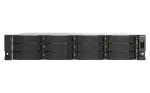 QNAP TS-H1465U-RP-8G 12 lizdų 2U stelažinis NAS su Intel Xeon D-1622, 16GB DDR4 ECC, 2x 10GbE, atsarginis maitinimo &scaron;altinis