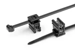 HellermannTyton T50ROSEC4A-PA66W-BK kabelio rai&scaron;tis su eglutės tipo tvirtinimo spaustuku, 200 mm x 4,6 mm, juodas, 100 vnt.