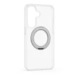 Evelatus Samsung Galaxy A37 / A36 hibridinis dėklas su MagSafe PC+TPU 360 metaliniu stoveliu, permatomas
