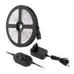 LEPRO PR4100067-WW-EU 5 m &scaron;iltai baltos &scaron;viesos LED juosta 3000K 300 LED SMD 2835 12W 1000lm su reguliavimu ir EU ki&scaron;tuku