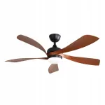 Extralink Grand Walnut 52 Smart WiFi lubų ventiliatorius su LED ap&scaron;vietimu, 132 cm, valdymas programėle