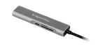 KRUGER & MATZ KM0390 USB-C &scaron;akotuvas su 4K HDMI, 2x USB 3.0, SD/MicroSD kortelių skaitytuvu ir 100W Power Delivery