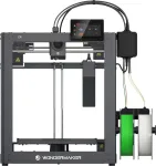 WonderMaker ZR 3D spausdintuvas su Wi-Fi, 300 x 300 x 300 mm spausdinimo zona, 4 spalvų spausdinimu, metaliniu rėmu, pilkas