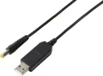 VOLTCRAFT USB į 12V DC įtampos keitiklis su 5,5x2,1 mm ki&scaron;tuku ir adapterių rinkiniu, 12W, 1A, juodas (VC-18218585)