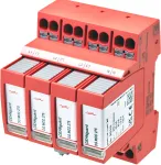 DEHN DEHNguard MP TNS 275 FM 2 tipo vir&scaron;įtampių ribotuvas, 4 poliai, 275V, 40kA, DIN bėgiui 942405