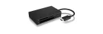 ICY BOX IB-CR401-C3 kortelių skaitytuvas USB 3.2 Gen 1 (3.1 Gen 1) Type-C juodas