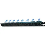 Liebernetz 19 inch 1U stovo ventiliatorių blokas, horizontalus įtraukimas, 95 m&sup3;/h, 12V DC, 34 dB, juodas (90LN19LUE1HE8B)