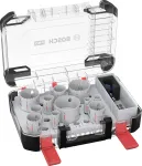 Bosch 2608594426 Progressor for Wood and Metal 11 dalių kiaurymių pjūklų rinkinys (20-76 mm) su Power Change adapteriais ir centravimo grąžtais