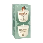 BOLSIUS Clean Light pakaitinės žvakės, 2 vnt., kedro ir vetivero kvapo