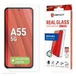 Displex apsauginis stiklas + dėklas Samsung Galaxy A55 5G, EASY-ON&reg; Eco montavimo rėmelis, atsparus įbrėžimams
