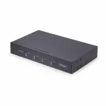 StarTech.com 4 prievadų KM jungiklis su pelės perjungimu, USB jungiklis klaviatūrai/pelytei, 3,5 mm/USB garsui, i&scaron;orinių įrenginių dalijimuisi 4 kompiuteriams, atitinkantis TAA