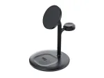 Green Cell MSST-GC-3IN1-B belaidė įkrovimo stotelė 3 viename &ndash; i&scaron;manusis telefonas, ausinės, laikrodis, juoda, belaidis įkrovimas, automatinis