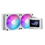 ASUS ROG RYUJIN III 240 ARGB White Edition procesoriaus skystinis au&scaron;intuvas 240 mm, 2x120 mm ventiliatoriai, 3,5 col. LCD ekranas