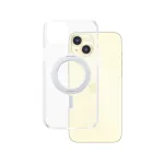PanzerGlass CARE by &reg; Feature Case permatomas su sidabriniu kojelės stovu ir MagSafe, iPhone 15 Plus