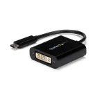 StarTech.com USB-C į DVI adapteris - juodas - 1920x1200 - USB Type C vaizdo keitiklis DVI D ekranui/monitoriui/projektoriui - atnaujinta versija CDP2DVIEC