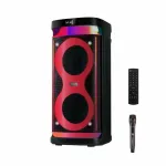 Ne&scaron;iojama kolonėlė MANTA SPK0601B100, 100 W, Bluetooth, karaoke, belaidis mikrofonas, baterija, ekvalaizeris, disko ap&scaron;vietimas